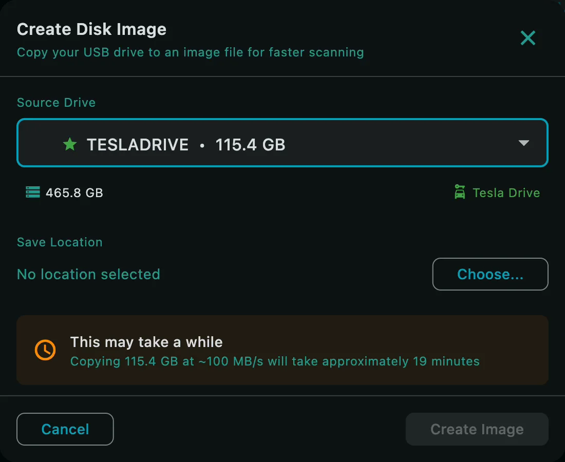 Wählen Sie die Tesla-Partition nach Name und Größe, bevor Sie den Speicherort festlegen.